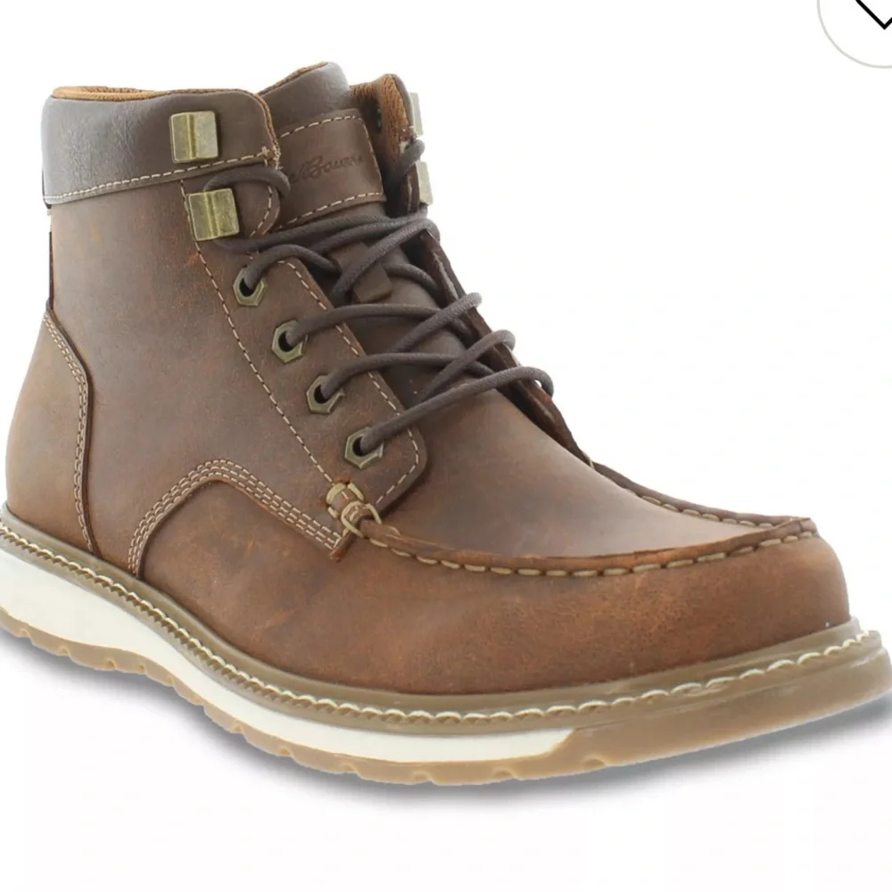 Men’s Eddie Bauer‎ Stahl Peak Men's Brown Leather Boots Lace-Up Size 8M